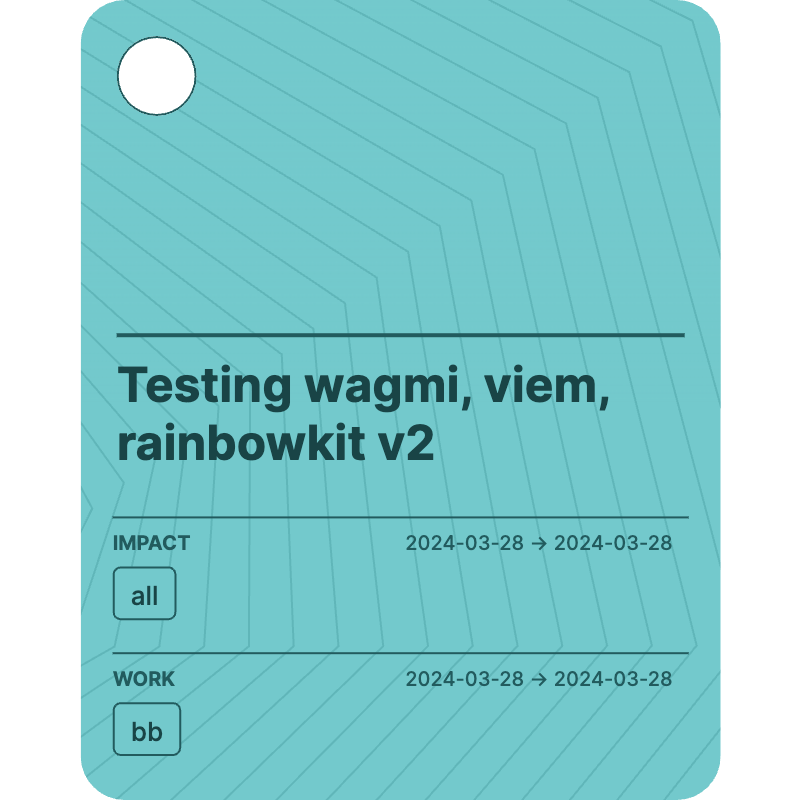 Testing wagmi, viem, rainbowkit v2