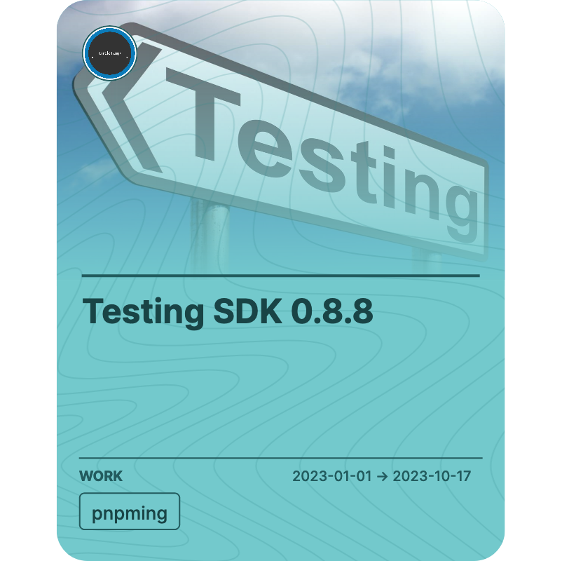 Testing SDK 0.8.8