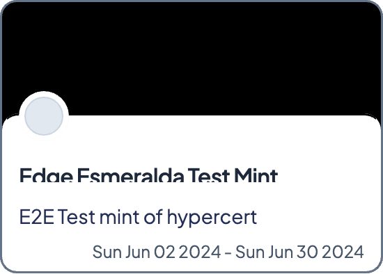 Edge Esmeralda Test Mint