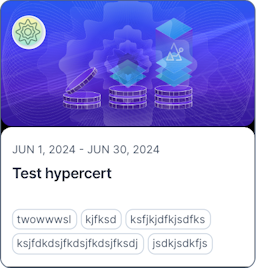 Test hypercert