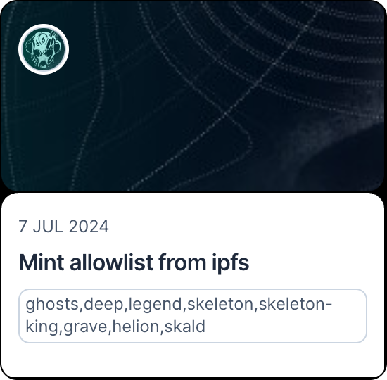Mint allowlist from ipfs