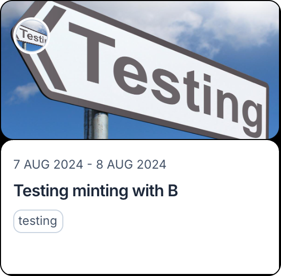 Testing minting with B