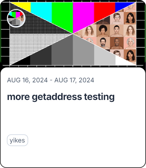 more getaddress testing