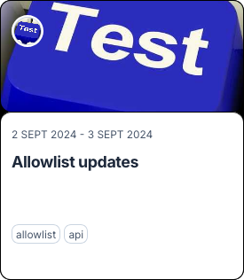 Allowlist updates