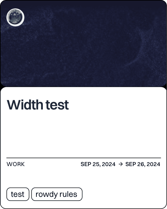 Width test