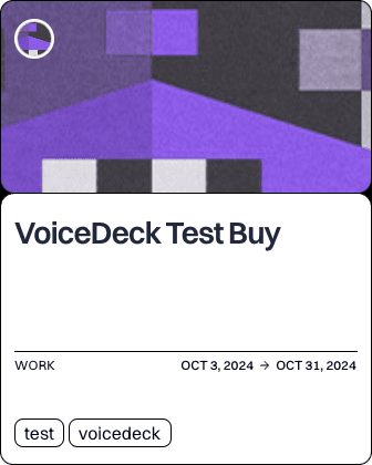 VoiceDeck Test Buy