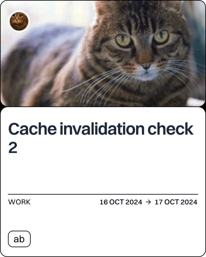 Cache invalidation check 2