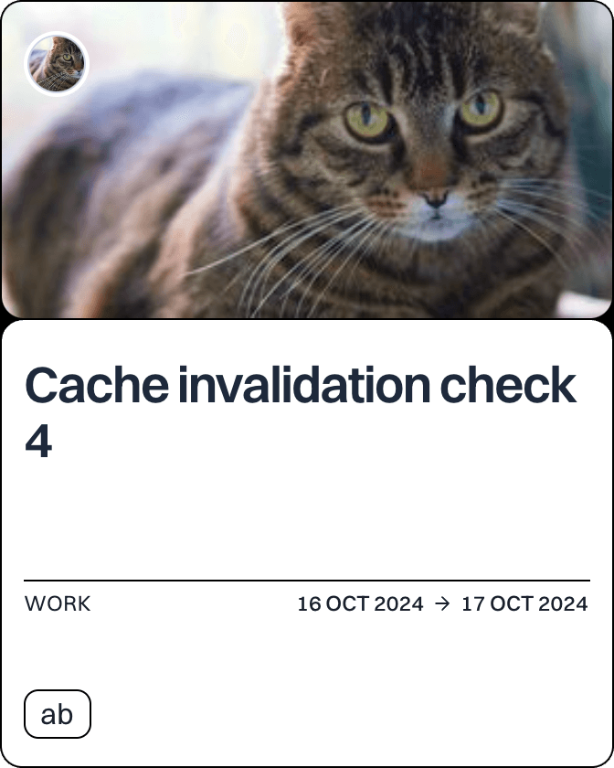 Cache invalidation check 4