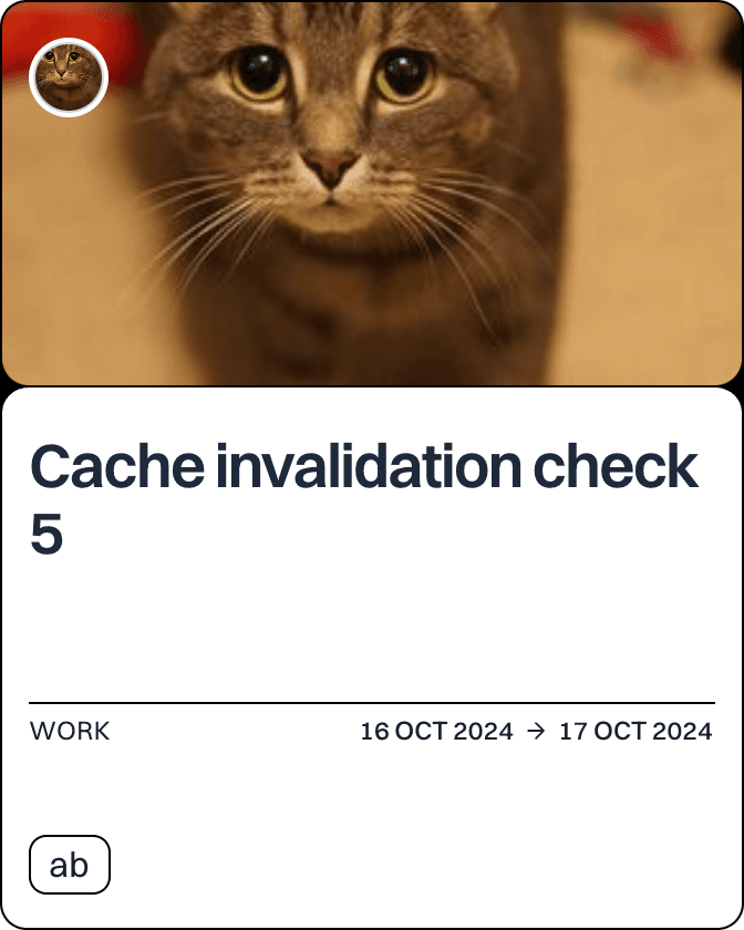 Cache invalidation check 5