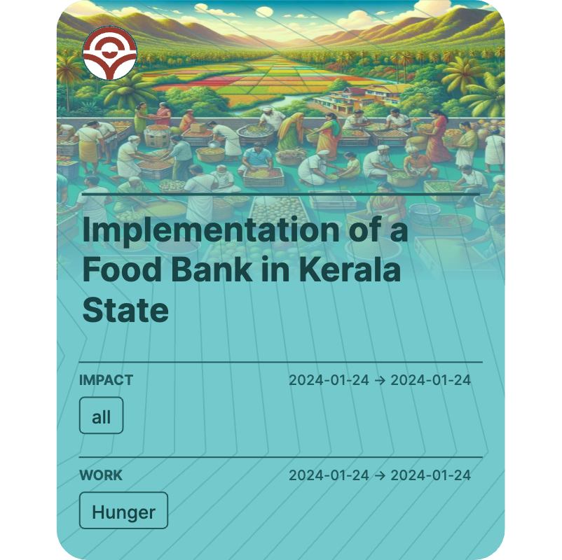 Implementation of a Food Bank in Kerala State