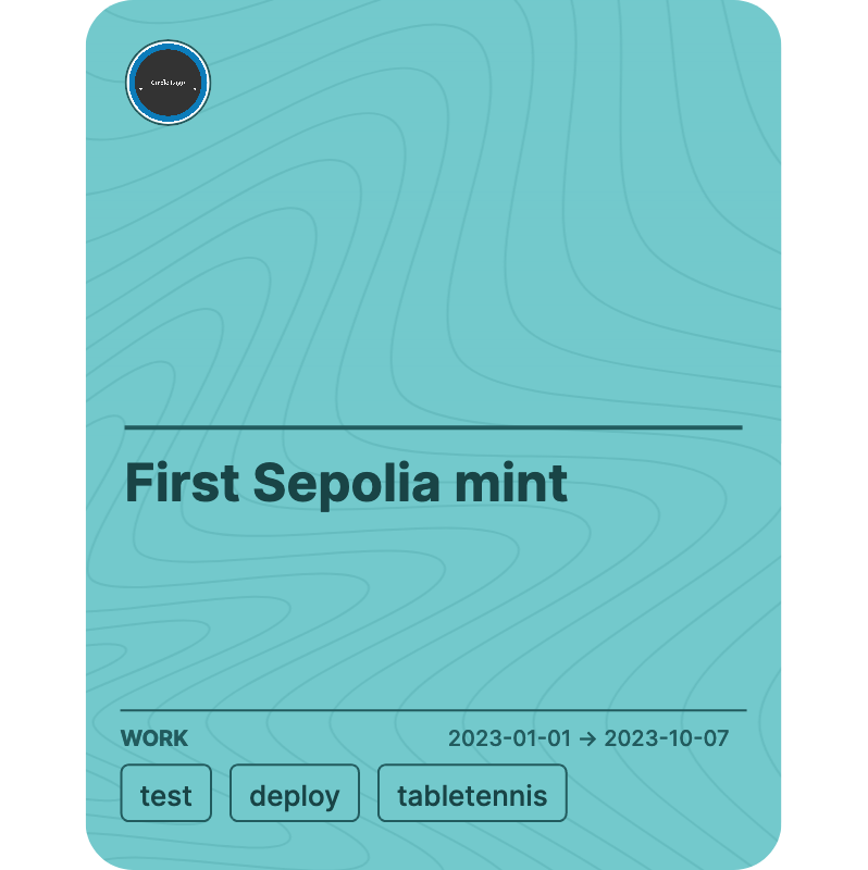 First Sepolia mint