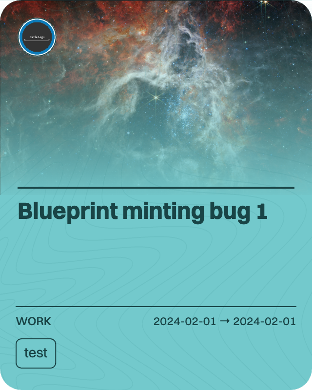 Blueprint minting bug 1