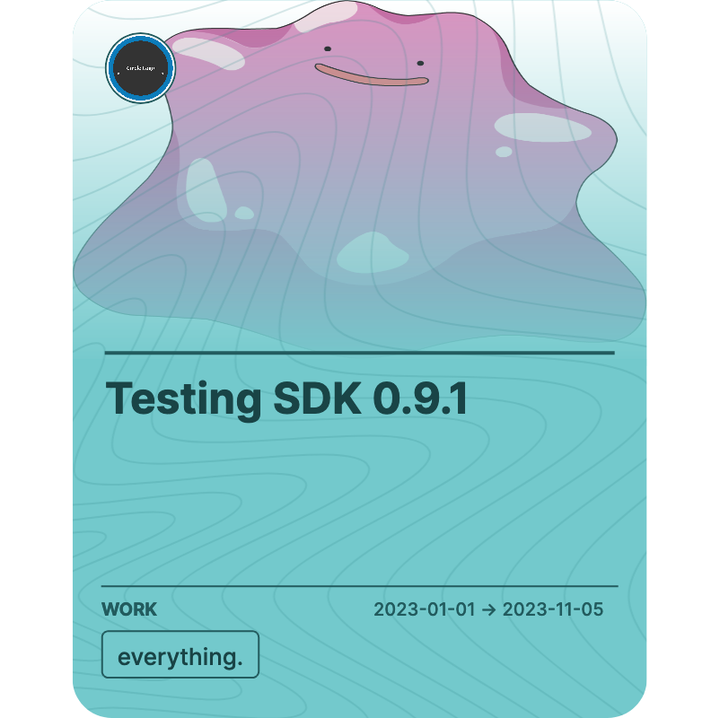 Testing SDK 0.9.1