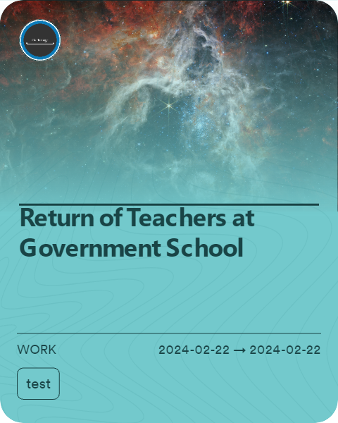 Return of Teachers at Government School