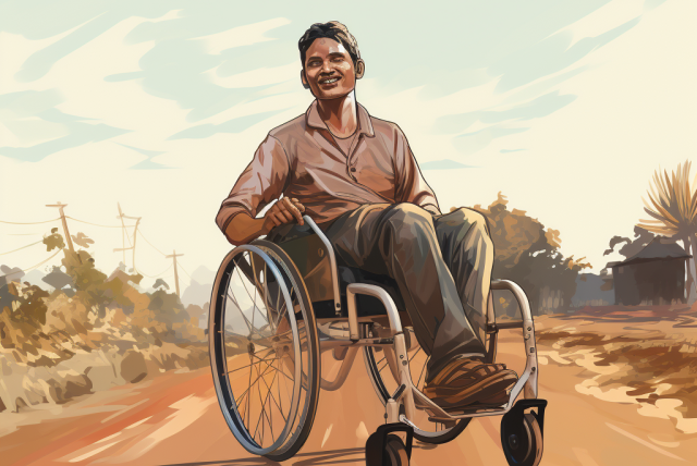 Cycle with Assisting Wheels Provided to Gopal Kumar Sao