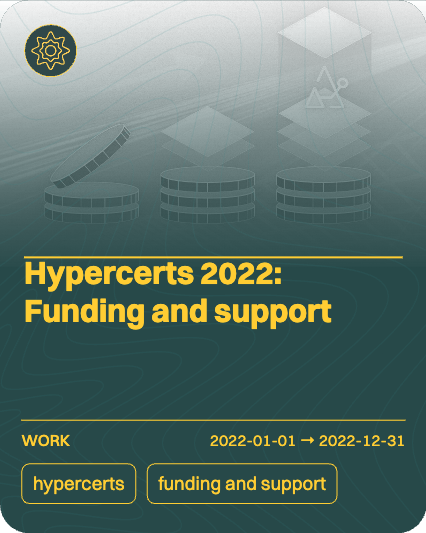 Hypercerts 2022: Funding and support